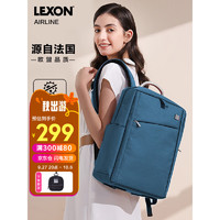 PLUS会员：LEXON 乐上 双肩包男商务笔记本电脑包15.6/16英寸旅行防泼背包时尚书包蓝色
