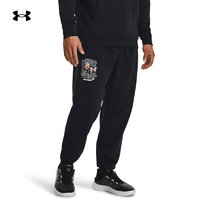 安德玛 UNDERARMOUR）秋冬Rose男子高克重棉织训练运动束脚长裤1379691 黑色001 XL