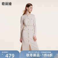 歌莉娅 冬季  针织连衣裙  1BDC4H030 10W米灰预计10月14日发货 L预计10月14日发货