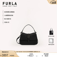 芙拉（FURLA）FURLA芙拉FLOW牛皮迷你时尚女士纯色通勤手提包 黑色