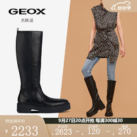 GEOX杰欧适女鞋纯色时尚潮流百搭简约时装靴SPHERICA D36VDF 黑色C9999 38