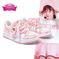 迪士尼（DISNEY）童鞋春秋女童公主AJ板鞋儿童魔术贴运动鞋 DP22208 粉色 31码