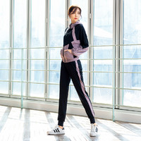 DOCARE 朵彩 运动套装女秋季时尚跑步服日常休闲运动服两件套