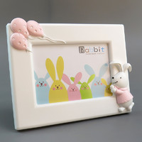 布丁畫藝 7寸創意影樓相框擺臺小熊小兔兒童卡通可愛寶寶學生相架定制七寸