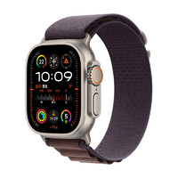 Apple 苹果 Watch Ultra2 智能手表 49毫米钛金属表壳靛蓝色高山回环式表带大号 eSIM手表MRFG3CH/A