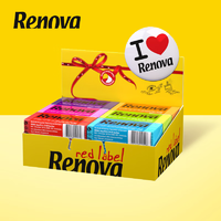 Renova 葡萄牙進口彩色香味手帕紙巾小包餐巾紙便攜式隨身裝18包 黃色禮盒