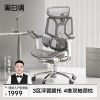 黑白调（Hbada）E3结构大师 人体工学椅 电脑椅子久坐办公椅 电竞椅 老板椅