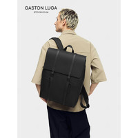 Gaston Luga 经典简约双肩包男16英寸大容量电脑包男潮大学生书包 典雅黑