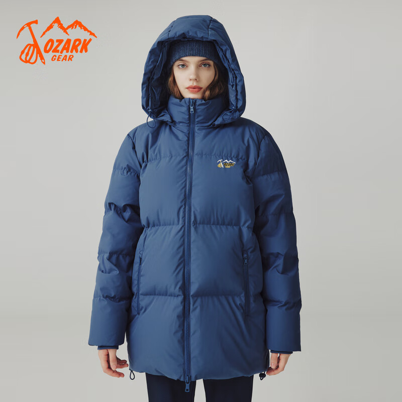 奥索卡 OZARK GEAR OZARK）户外中厚中长羽绒服156638 灰蓝-216 S