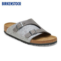 BIRKENSTOCK软木拖鞋舒适百搭男女同款双扣拖鞋Zürich系列 灰色窄版1025754 37