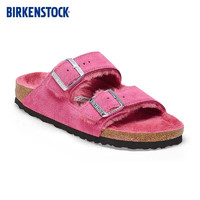 BIRKENSTOCKBIRKENSTOCK软木拖鞋舒适百搭女款毛毛拖鞋Arizona Shearling系列 粉色窄版1025554 36