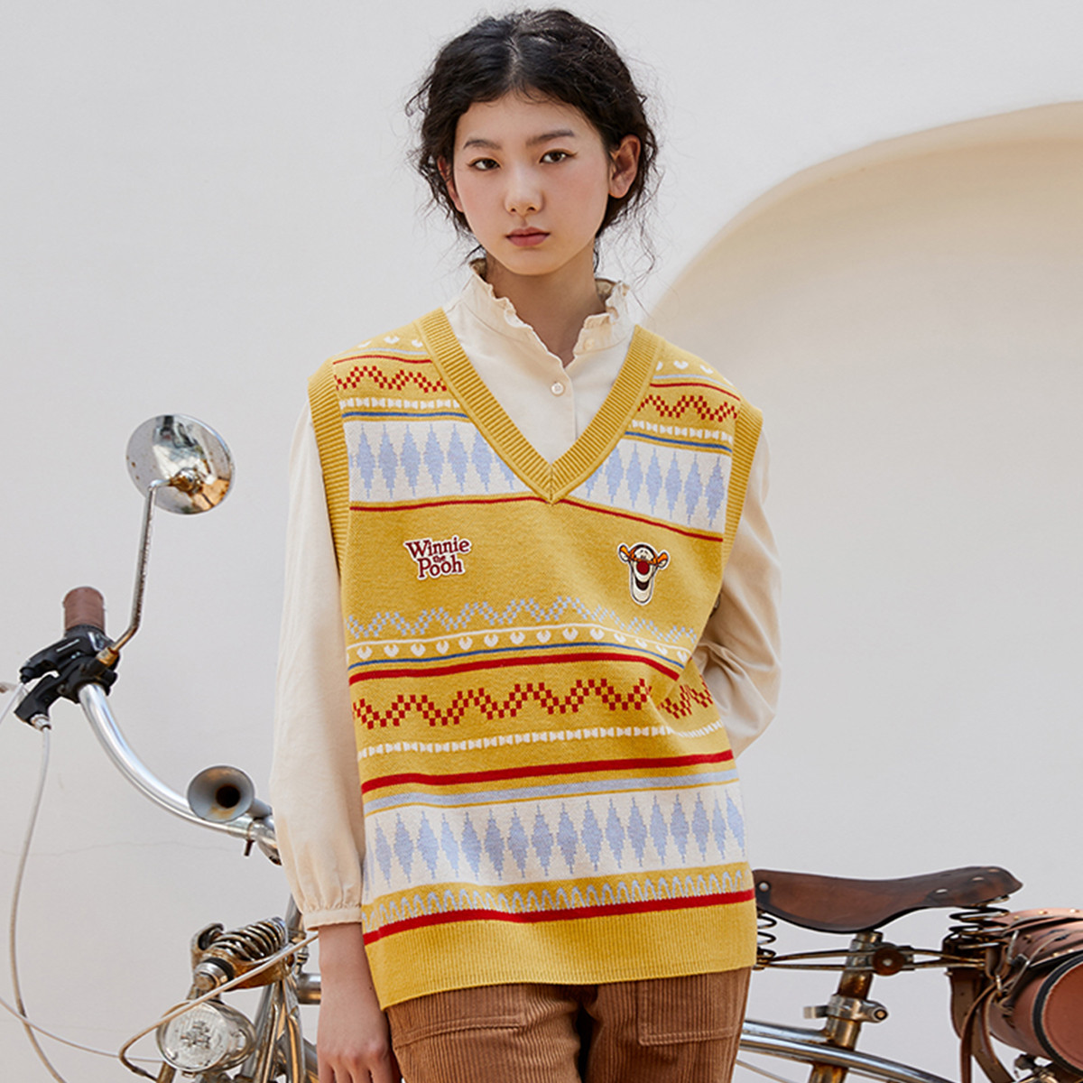 E·LAND 衣恋 甜美针织马甲 EEVKC61C1P30