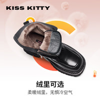Kiss Kitty KISSKITTY加绒丹宁牛仔靴冬短靴厚底马丁靴