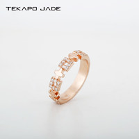 TekapoJade 蒂卡世琦銀戒指男女同款情侶戒指鋯石925銀時尚百搭手工輕奢簡約