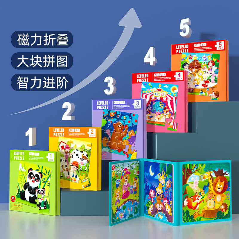 MUWANZI 木丸子 活动专属-儿童进阶益智力磁性拼图大块早教宝宝玩具2-6岁男女孩