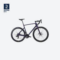 DECATHLON 迪卡侬 自行车轻量耐力竞赛公路车碳纤维碟刹公路自行车苍紫色M-4517010