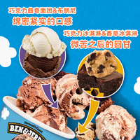 BEN & JERRY'S Ben&Jerry;'s本杰瑞巧克力布朗尼冰淇淋465mL香草焦糖桶装雪糕