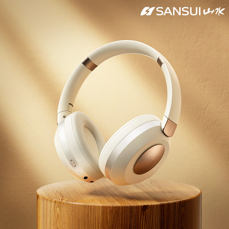 SANSUI 山水 TD8 头戴式无线蓝牙耳机不入耳式运动音乐游戏降噪耳机超长待机
