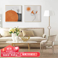 Meiyudu 美誉度 装饰画玄关过道壁画餐厅简欧北欧挂画沙发背景墙 月色60×60cm×2