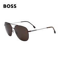 HUGO BOSS 太阳镜镜框男款飞行员式潮流时尚开车墨镜眼镜架1557OFS-1OT70