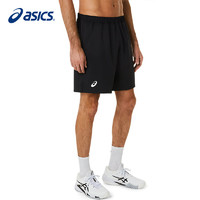 ASICS 亞瑟士 男式夏季透氣速干運動跑步短褲男 2041A261-001澳網黑色 L