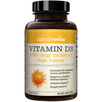 naturewise 美国10000iu活性25羟基维生素d3阳光瓶胶囊成人vitamin维他命vd3