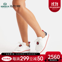 FOOTJOY 高尔夫球鞋新款女士时尚流苏设计运动舒适百搭golf球鞋 白红色 36