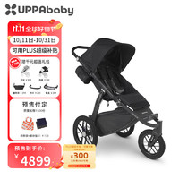 UPPAbaby RIDGE高景观婴儿推车全地形跑步三轮儿童露营车 黑色-JKE