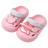 88VIP：ABC童鞋 SEVE宝宝儿童洞洞鞋女夏季小童1-3岁可爱小公主室内防滑包头拖鞋