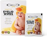 The Eye Doctor 易敏嬰兒眼瞼濕巾 - 260 倍衛生清潔眼濕巾，用于溫和的日常嬰兒護理 - 不含防腐劑、洗滌劑和香料 - 獨立包裝