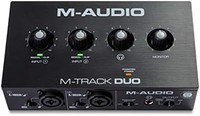 M-AUDIO M-Track Duo – 用于录音、流媒体和播客的 USB 音频接口 具有双 XLR、线路和 DI 输入 以及随附的软件套件