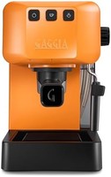 GAGGIA 加吉亚 EG2109 橙色手动浓缩咖啡机,咖啡粉或垫,* 意大利设计和制造,POD 系统适用于奶油浓缩咖啡,带垫子,自动预注入,15 巴