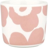 marimekko Unikko 拿铁马克杯（无手柄）130(71) 2 件套相同颜色和图案 珊瑚粉色 200ml