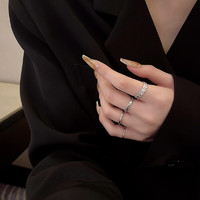 KOSE 高絲 韓國新款個性套裝開口可調節戒指女ins風輕奢氣質網紅同款食指戒 四件套