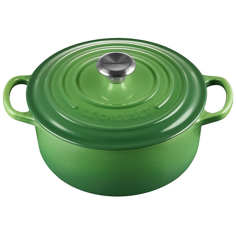 LE CREUSET 酷彩 法国纯铸铁圆形汤锅炖锅24cm 翠竹绿