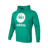 adidas NEO 大Logo男款连帽长袖卫衣运动休闲训练套头衫男装