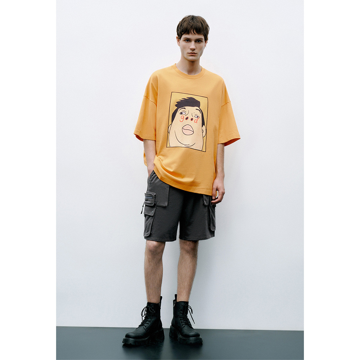 UR季韩系搞笑漫画风图案棉T恤UMV432131