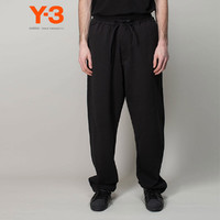 Y-3 纯色抽绳运动裤 男款直筒裤