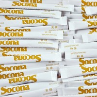 Socona 索可纳 赤砂糖咖啡金黄糖包 奶包 奶茶咖啡伴侣专用白糖包调糖5g*100小包装糖条