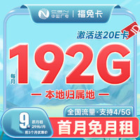 China Broadcast 中國廣電 福兔卡 9元月租（162G通用流量+30G定向）激活送20元E卡