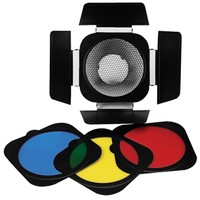 JINBEI 金貝 金贝（JINBEI）JB-A四叶片挡板蜂窝网蓝红黄色片摄影附件55度标准灯罩专用