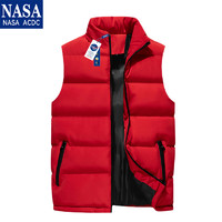 NASA ACDC 男士羽绒棉马甲夹外穿冬季加厚保暖无袖大码背心潮坎肩