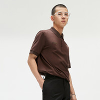 GXG 男装 奥莱夏季商场同款棕色刺绣短袖polo衫男#GC124507D