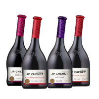 J.P.CHENET 香奈 干红葡萄酒 西拉+赤霞珠+赤霞珠西拉+梅鹿辄 4瓶组合