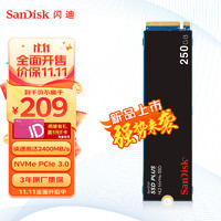 闪迪（SanDisk）250GB SSD固态硬盘 M.2接口NVMe协议四通道PCIe3.0加强版稳定兼容笔记本台式 ｜西部数据
