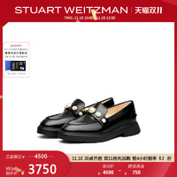 Stuart Weitzman/SW SUKI 早秋学院风厚底珍珠乐福鞋女制服鞋