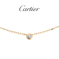 Cartier 卡地亞 Diamants Légers系列 玫瑰金黃金白金項鏈B7215700