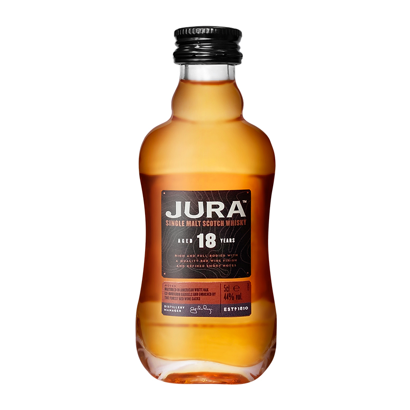 JURA 吉拉 18年苏格兰单一麦芽威士忌50ml*1瓶收藏节日送礼