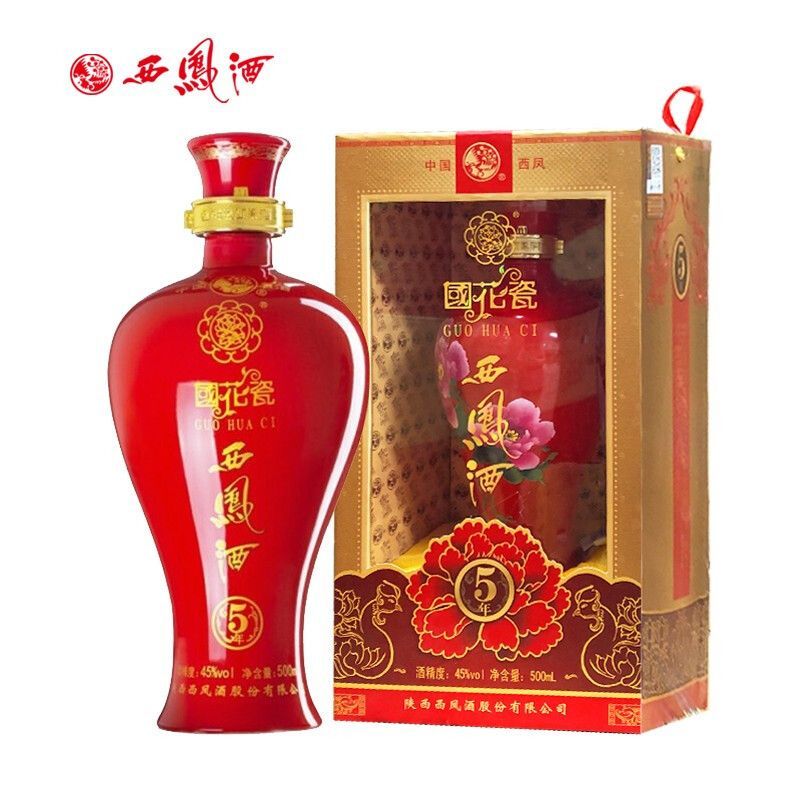45度国花瓷12年西凤酒盒装国花瓷12年西凤12