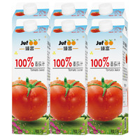 jufoo 臻富 100%纯番茄汁1kg*6大瓶整箱原味不加糖盐纯果汁西红柿汁饮品饮料